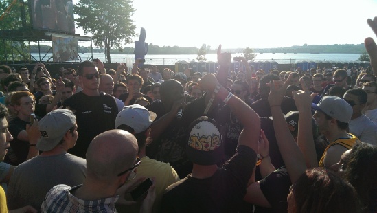 Killer Mike in the crowd at RBC Bluesfest in Ottawa on Wednesday, July 10th, 2013.