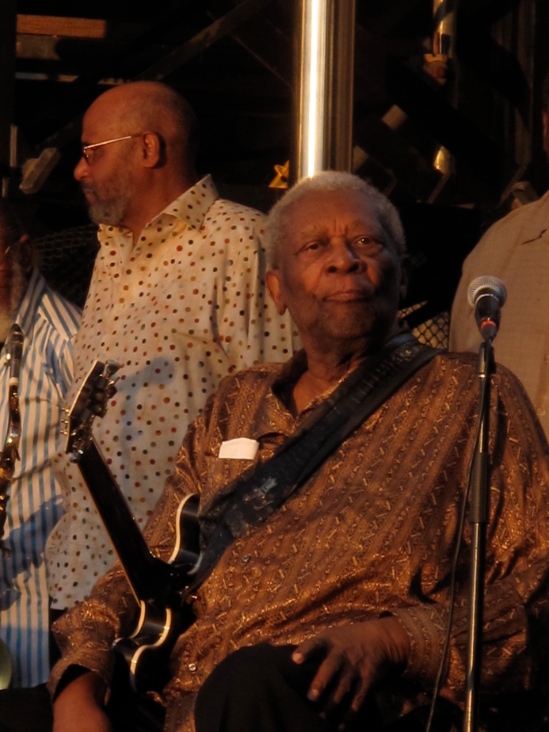 Blues royalty, B.B. King rocked Bluesfest.  Yes there was blues at the festival.  PHOTO: Joseph Mathieu